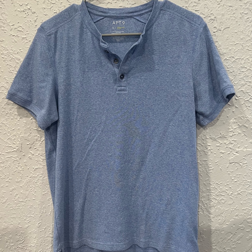 Apt. 9 Blue Casual Button Down Shirt